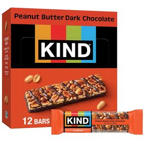 Barras de Nueces KIND con Mantequilla de Maní y Chocolate Negro (Paquete de 12) - Product Image 1