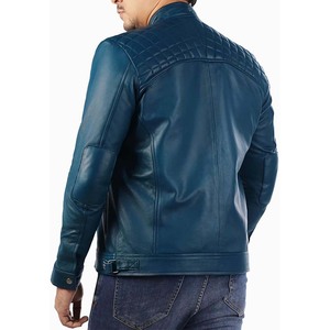 Men Premium Quality Genuine Leather Hooded <b>Canvas</b> <b>Jacket</b> Top Selling Winter Waterproof Polyester Filled Zipper Closure - Product Image 4