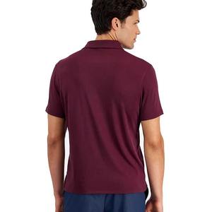 Camiseta Polo de algodón de verano de alta calidad con servicio OEM, tela de punto con patrón de estampado sólido de manga corta para hombres a la venta - Product Image 4