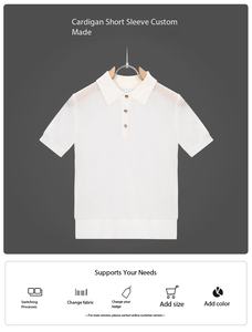 China Bangladesh Factory Price OEM Customized Logo Embroidery French Style <b>Polo</b> Collar Hollow Knit Womens Loose Casual <b>Top</b> Shirt - Product Image 4