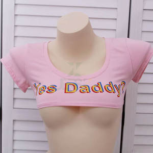 Soutien-gorge de sport sans couture à une épaule en coton/polyester respirant, tendance estivale, vente chaude, haut court pour femmes, manches courtes - Product Image 1