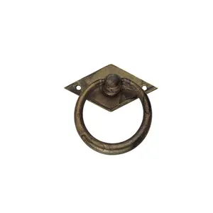 Hexagonal Forma Outdoor Knocker Para Bater Portas Antique Bronze Main Door Knocker Preço por atacado Pull Ring Handle Door Bell