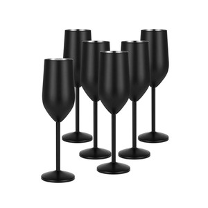 Bicchieri da Champagne Vintage da 200ml, <span class=keywords><strong>Calici</strong></span> in Acciaio Inox per Vino Rosso e Champagne, per Casa, Bar, Feste - Product Image 1