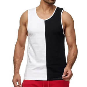 Débardeur maille séchage rapide logo OEM débardeur en coton uni musculation personnalisé Fitness Stringer Gym Sport débardeur pour hommes - Product Image 1