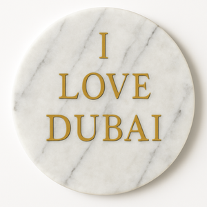 ที่รองแก้วหินอ่อนที่เรารักการออกแบบข้อความดูไบที่มีคุณภาพสูงปรับแต่งได้สำหรับโต๊ะกาแฟงานแต่งงานของตกแต่งบ้าน - Product Image 5