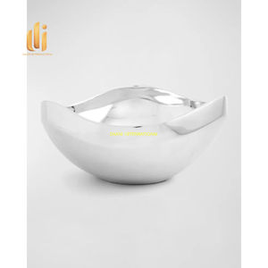 Bol décoratif en argent moderne fabriqué à la main avec plat de fruits en métal à base d'or pièce maîtresse artisanale pour Table à manger bol de cuisine à la maison - Product Image 5