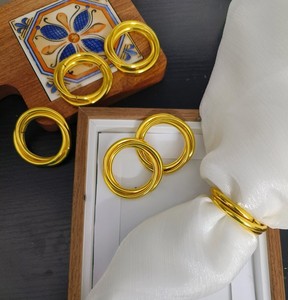 Top Sale Metal <b>Round</b> Gold Napkin Ring For Restaurant Hotel Home Wedding <b>Table</b> Decor at Reasonable Price - Product Image 4