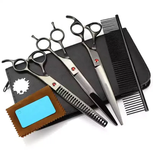 Juego de Tijeras de Peluquería Canina de Acero Inoxidable, Estilo Nuevo, Tijeras Rectas para Peluquería de Mascotas, Tijeras de Entresacar para Perros y Gatos - Product Image 2