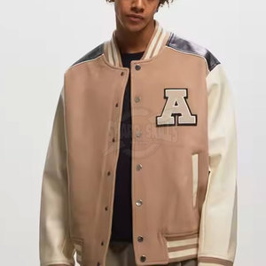 แจ็กเก็ตเบสบอลผ้าวูลผ้าฝ้ายแจ็กเก็ตเบสบอลดีไซน์ล่าสุด - Product Image 2