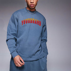 Nueva sudadera básica de cuello redondo para hombre, cómoda y elegante, 100% de algodón mezclado, sudadera de gran tamaño con hombros caídos para hombre - Product Image 6