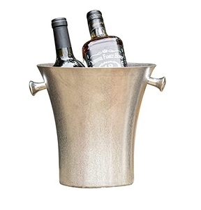 Cubo de vino de hielo de Metal de forma redonda de aluminio fundido, Enfriador de cubo de hielo de vino de Metal hecho a mano para Bar restaurante - Product Image 2