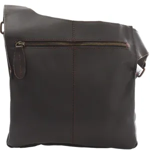 Bolso Tote de Cuero Marrón Oscuro para Mujer, Bolso Bandolera Bohemio con Correa Ajustable, Organizador con Compartimento con Cierre y Cadenas Delanteras - Product Image 3