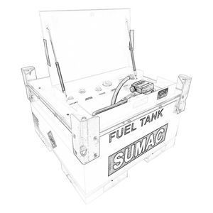 Réservoir de carburant à double paroi en acier <span class=keywords><strong>au</strong></span> carbone monté sur camion avec compteur et enrouleur de tuyau pour le ravitaillement sur site - Product Image 4