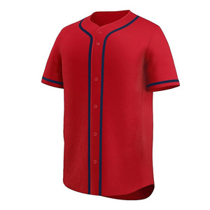 Venta al por mayor de calidad superior personalizar bordado logotipo camisetas de béisbol moda rojo béisbol Jersey para jóvenes adultos ropa deportiva - Product Image 2