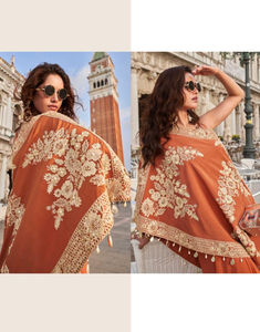 เสื้อครีปพรีเมี่ยมของแท้ (ลูกปัดด้านหน้าและด้านหลังสไตล์ลิสต์ทันสมัยล่าสุดปักด้วยเสื้อและพลาสโซ) - Product Image 1