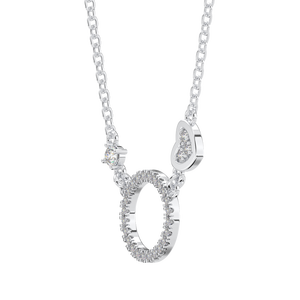 Usine directe OEM ODM nouvelle mode femmes 925 pendentif en argent Sterling collier plaqué rhodium or géométrique coeur Zircon pierre - Product Image 4