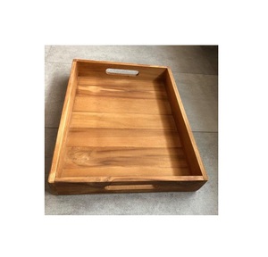 Plateau de service en bois de grande qualité dernier design plateau fait main forme et taille personnalisées plateau de service à thé et à café - Product Image 1