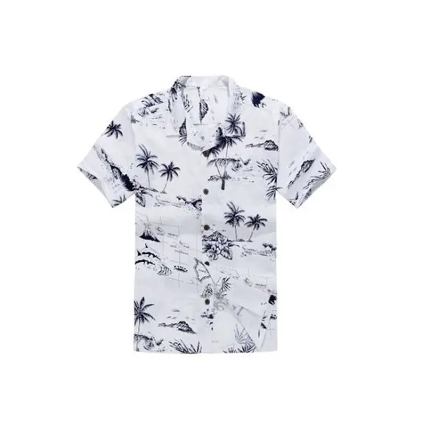 Premium Quality Cotton Fabric Summer Collection Beach Wear Cool Printed Shirts with Half Sleeves for Men at Bulk Price