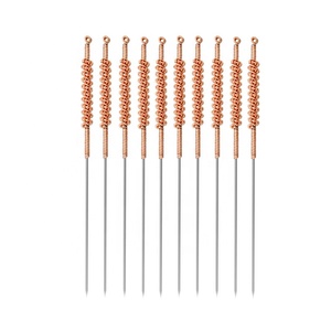 Koperen Handvat Steriele <span class=keywords><strong>Chinese</strong></span> Geneeskunde Acupunctuur Naalden Hand-Made Agujas De Acupuntura 100 Pcs Tiny Naald - Product Image 6
