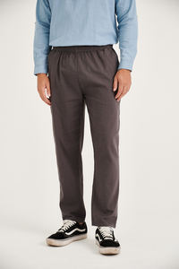 กางเกงทรงหลวมไซส์ XL ของผู้ชายสไตล์ลำลองกางเกงผ้าลินินผ้าฝ้ายตรงสไตล์ใหม่ล่าสุด - Product Image 4