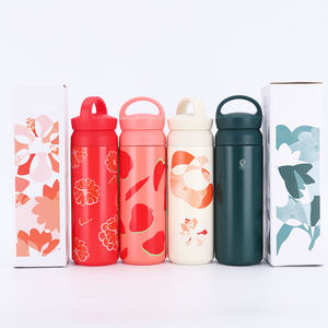 Tumbler termos gaya Jepang, termos perjalanan baja anti karat 380ML 500ML, termos kopi isolasi termal dengan pegangan - Product Image 2