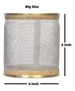 Quemador de incienso de latón con malla para espirales antimosquitos, quemador de incienso tradicional Diya Loban para el hogar, templo y exteriores - Product Image 3