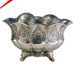 Antique Brass Metal Embossed Designer Boarder <b>Punch</b> <b>Bowl</b> Tableware Decoration Large Food Server <b>Bowl</b> 2025 - Product Image 2