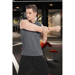 Camiseta sin mangas de gimnasio de alta calidad para hombres y mujeres, ropa sin mangas con cuello redondo para correr, a granel - Product Image 4