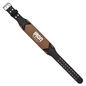 Ceinture de soutien lombaire unisexe réglable en cuir de vachette antidérapante IRON PUNCH INDUSTRIES pour la musculation avec fermeture à boucle Marron Noir - Product Image 6