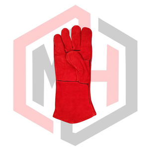 ถุงมือกันความร้อนสีแดง 11 ออนซ์ ป้องกันการลื่น ไม่มีส่วนผสมของซิลิโคน โพลีเอสเตอร์เคลือบไนไตรล์เรียบ ป้องกันการบาด ป้องกันไฟฟ้าสถิต - Product Image 2