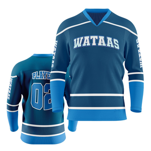 OEM Logo personnalisé Maillots de hockey sur glace Tackle Twill Nom Number Impression par sublimation Vêtements de sport pour adultes - Product Image 4