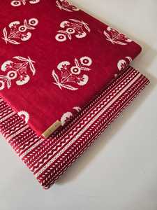 Conjunto de Tela Vaquera de Algodón Estampada Jaipuri sin Costuras en la Parte Superior e Inferior |   60*60 |   1 Lote 5m Superior 5m Inferior |   Traje para Niña - Product Image 5