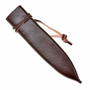 Funda de cuchillo impermeable de cuero de grano completo de alta calidad, diseño de transporte de cinturón duradero para uso en exteriores Bushcraft OEM/ODM personalizable - Product Image 1