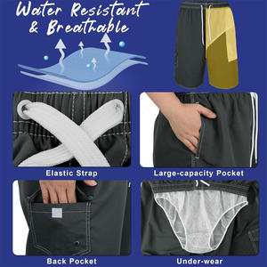 Pantalones cortos de baño de verano de secado rápido para hombre personalizados, ropa OEM de tela transpirable con logotipo de marca y servicios de etiqueta privada - Product Image 2