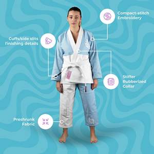 Traje de peso pesado Pearl Weave BJJ Gi Uniforme de competición MMA Grappling Gear OEM ropa de lucha Pakistán - Product Image 4