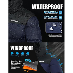 Unisex Stylish Trendy Custom Hooded Puffer Jacket for Winter Canvas Fabric Logo Customise-Stay Warm in Style - Product Image 6