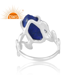 Latest Selling 925 Sterling <b>Silver</b> Natural Lapis Gemstone Stackable <b>Ring</b> Custom Jewelry For Women Gift For Her - Product Image 2