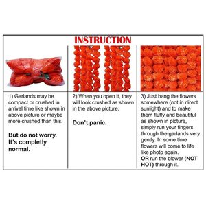 Indian Handmade Artificial Marigold <b>Garland</b> Flowers Long Door Decoration Toran Genda Phool Wedding Graduation Mother's Day - Product Image 4