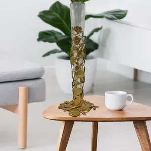 Vase à fleurs en fer artisanal haut de gamme, écologique, style luxueux, design artistique contemporain côtier, décoration de table pour la maison Zahid - Product Image 2