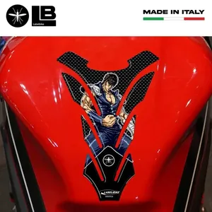 Adesivi 3D in Carbonio Nero per Serbatoio Moto Ken the Warrior, per Personalizzare l'Esterno del Tuo Veicolo - Product Image 2