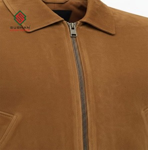 Blouson aviateur en cuir suédé A-2 fait main |   Veste aviateur en cuir véritable suède |   Vêtements d'extérieur minimalistes pour hommes |   Cadeau pour lui - Product Image 5