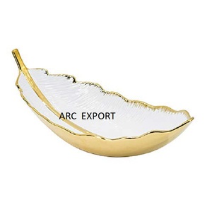 ชุดจานชามอาหารและจานสำหรับงานแต่งงานเครื่องใช้ในโต๊ะอาหารดีไซน์ลายใบไม้แนววินเทจใหม่ - Product Image 4