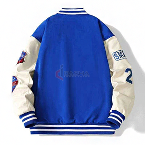 2024 High Quality Canvas Letterman <b>Jacket</b> Wholesale Custom Embroidery Logo Patches Streetwear <b>Baseball</b> <b>Bomber</b> <b>Jacket</b> - Product Image 4