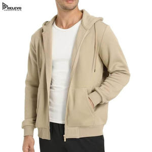 Nouveau sweat à capuche zippé pour homme, couleur chair, sweat à capuche pour homme, 100% coton, polaire, sweat à capuche zippé pour homme, prix bas - Product Image 5