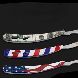 الأكثر مبيعًا ماكينة حلاقة احترافية ملونة بحافة مستقيمة من الفولاذ المقاوم للصدأ حاد يدوي سكين لحلاقة اللحية قابلة للطي - Product Image 5