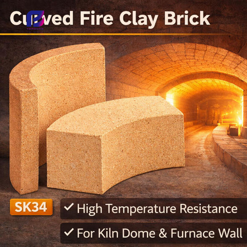 High Temperature Curved Fire Clay Brick Refractory Arch Bricks for Wood ...