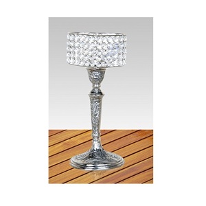 Glass Shaped Crystal <b>Beaded</b> Candle Holder Premium Quality New Arrivals Wholesale Best Prices Pillar Candle holder Candle Stand - Product Image 1