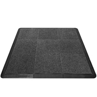 Großhandel Rutschfester Vinyl-Bodenbelag Tragbarer Tanzboden für Veranstaltungen Austauschbarer Teppich Weiß Schwarz 30x30cm