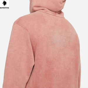 เสื้อฮู้ดสวมหัวของผู้ชายผ้าโพลีเอสเตอร์ผ้าฝ้าย100% น้ำหนักเบาย้อมสีล้วนดีไซน์ตามสั่ง - Product Image 3