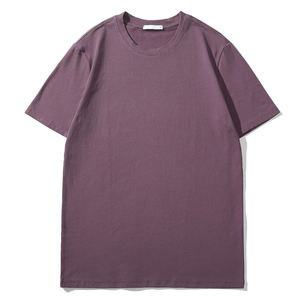 T-shirt pour homme 300 Gsm 100% coton Col mock rib T-shirt pour homme Vêtement de rue uni lourd T-shirt uni pour homme - Product Image 5